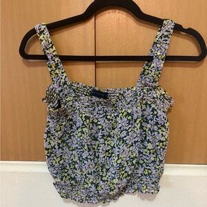 Sanctuary floral crop tank top